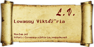 Lovassy Viktória névjegykártya